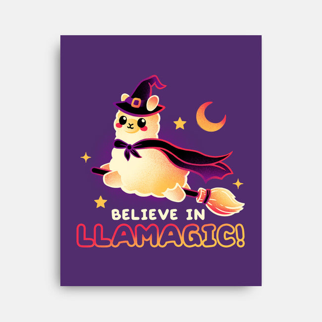 Believe In llamagic-None-Stretched-Canvas-NemiMakeit