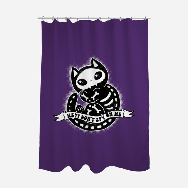 Don't Spy On Me-None-Polyester-Shower Curtain-Nelelelen