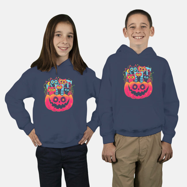 A Bowl Full Of Owls-Youth-Pullover-Sweatshirt-GODZILLARGE