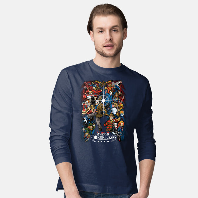 Super Horror Icons-Mens-Long Sleeved-Tee-PrimePremne