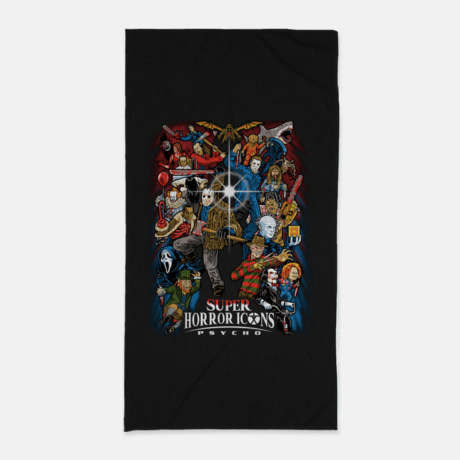 Super Horror Icons-None-Beach-Towel-PrimePremne