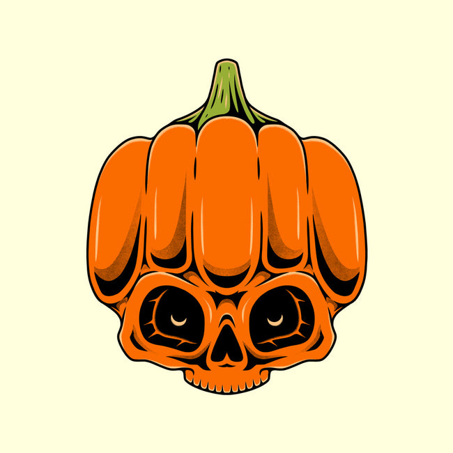 The Pumpkin Skull-None-Glossy-Sticker-Alundrart