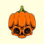 The Pumpkin Skull-None-Glossy-Sticker-Alundrart