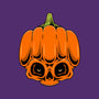 The Pumpkin Skull-None-Fleece-Blanket-Alundrart