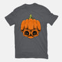 The Pumpkin Skull-Womens-Basic-Tee-Alundrart