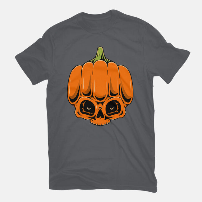 The Pumpkin Skull-Mens-Basic-Tee-Alundrart