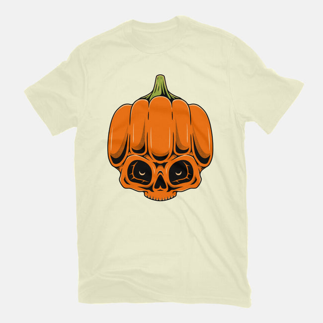 The Pumpkin Skull-Mens-Basic-Tee-Alundrart