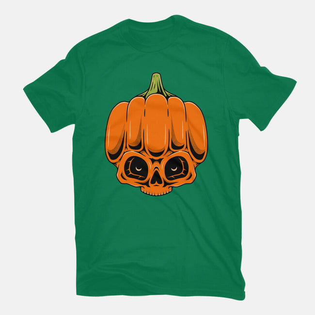 The Pumpkin Skull-Womens-Basic-Tee-Alundrart