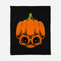 The Pumpkin Skull-None-Fleece-Blanket-Alundrart