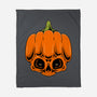 The Pumpkin Skull-None-Fleece-Blanket-Alundrart