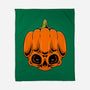 The Pumpkin Skull-None-Fleece-Blanket-Alundrart