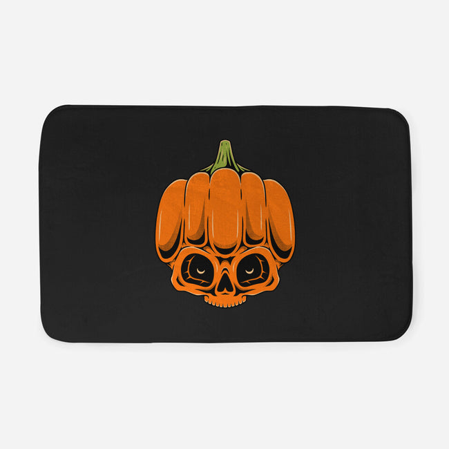 The Pumpkin Skull-None-Memory Foam-Bath Mat-Alundrart