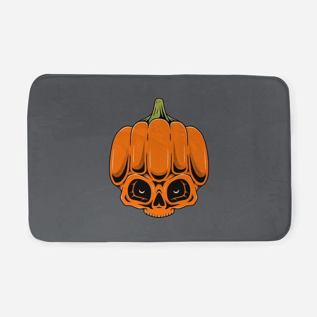 The Pumpkin Skull-None-Memory Foam-Bath Mat-Alundrart