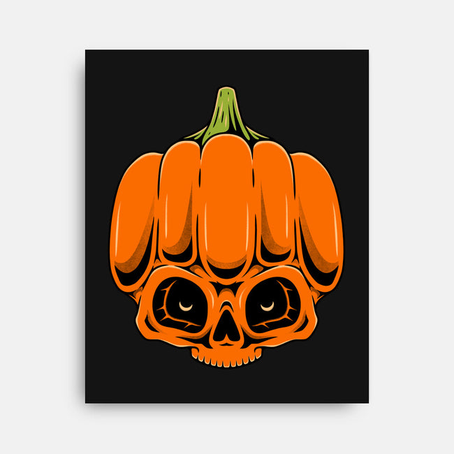 The Pumpkin Skull-None-Stretched-Canvas-Alundrart