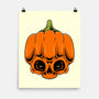 The Pumpkin Skull-None-Matte-Poster-Alundrart