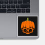 The Pumpkin Skull-None-Glossy-Sticker-Alundrart