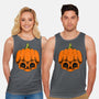 The Pumpkin Skull-Unisex-Basic-Tank-Alundrart