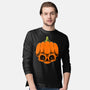 The Pumpkin Skull-Mens-Long Sleeved-Tee-Alundrart