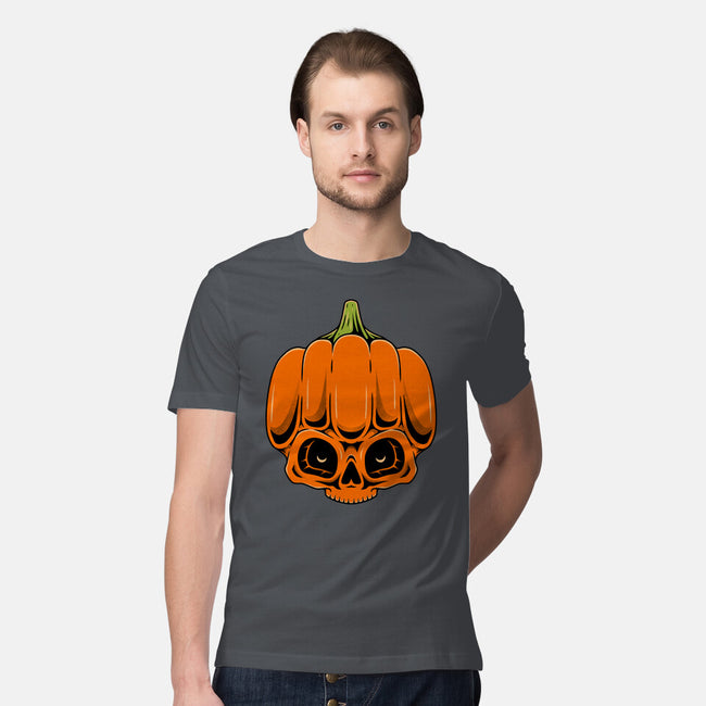 The Pumpkin Skull-Mens-Premium-Tee-Alundrart