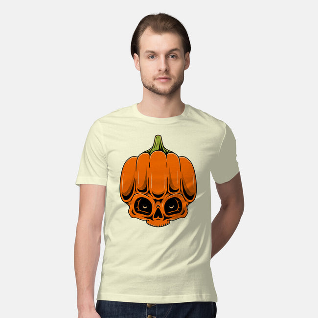 The Pumpkin Skull-Mens-Premium-Tee-Alundrart