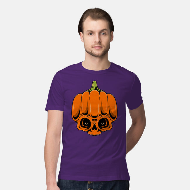 The Pumpkin Skull-Mens-Premium-Tee-Alundrart