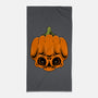 The Pumpkin Skull-None-Beach-Towel-Alundrart