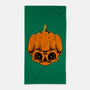 The Pumpkin Skull-None-Beach-Towel-Alundrart