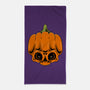 The Pumpkin Skull-None-Beach-Towel-Alundrart