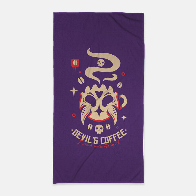 Devil's Coffee-None-Beach-Towel-Alundrart