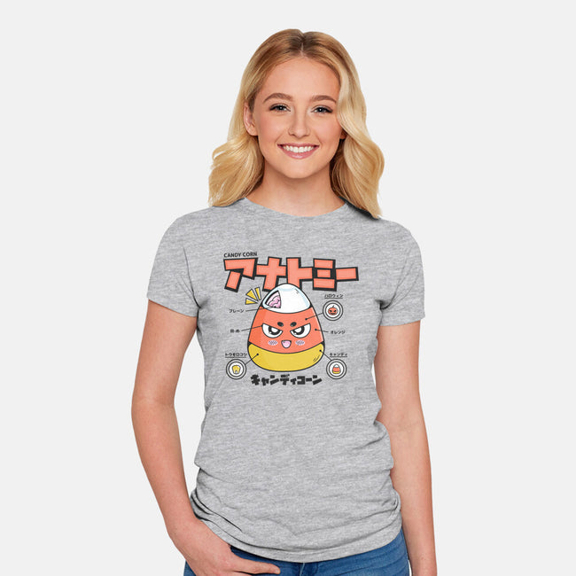 Anatomy Of A Candy Corn-Womens-Fitted-Tee-Bear Noise