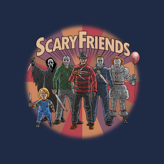 Scary Friends-Womens-Racerback-Tank-tonynichols