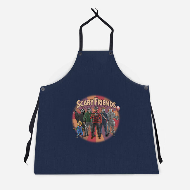 Scary Friends-Unisex-Kitchen-Apron-tonynichols