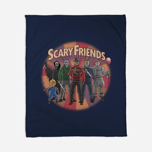 Scary Friends-None-Fleece-Blanket-tonynichols