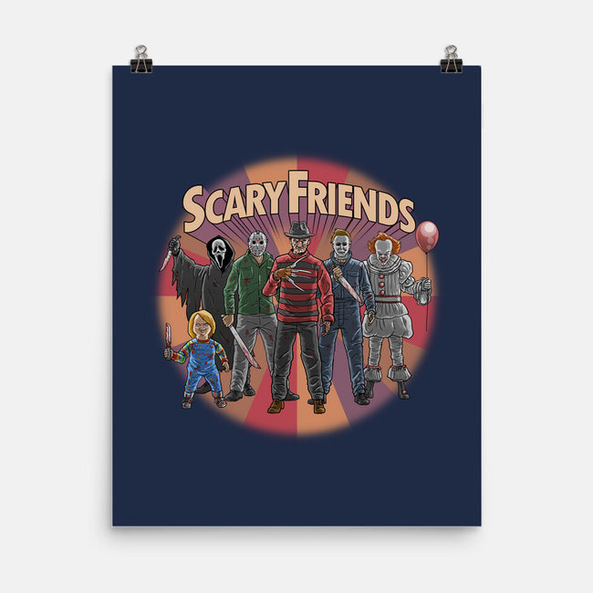 Scary Friends-None-Matte-Poster-tonynichols