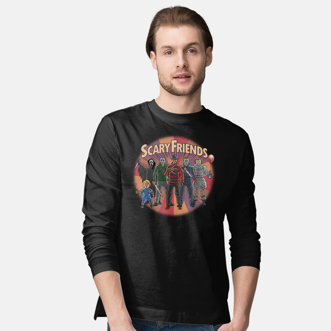 Scary Friends-Mens-Long Sleeved-Tee-tonynichols