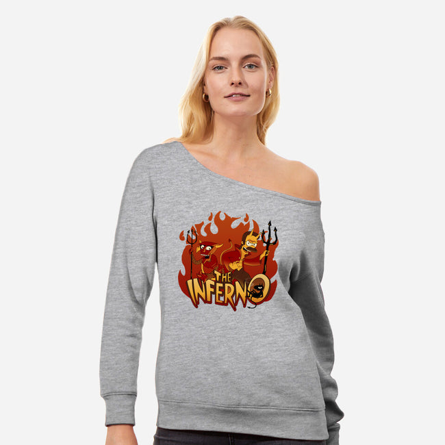 The Inferno-Womens-Off Shoulder-Sweatshirt-Spedy93