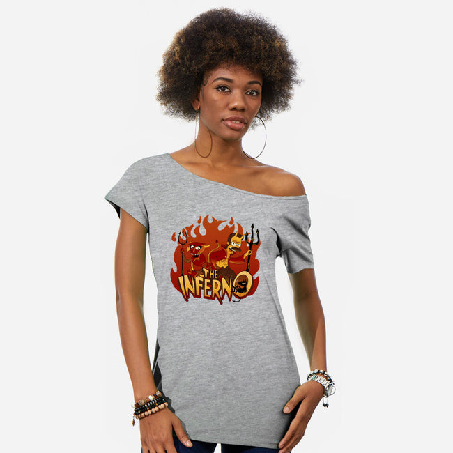 The Inferno-Womens-Off Shoulder-Tee-Spedy93