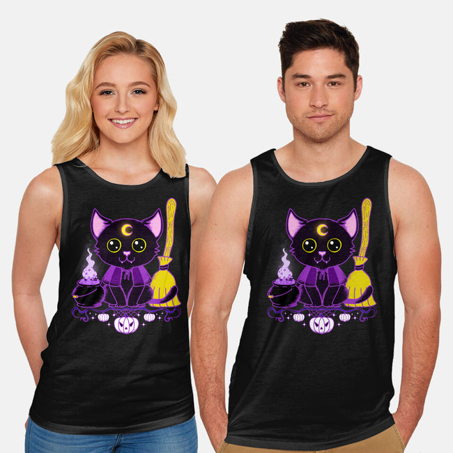 Purr Evil Evil Cat-Unisex-Basic-Tank-Nelelelen