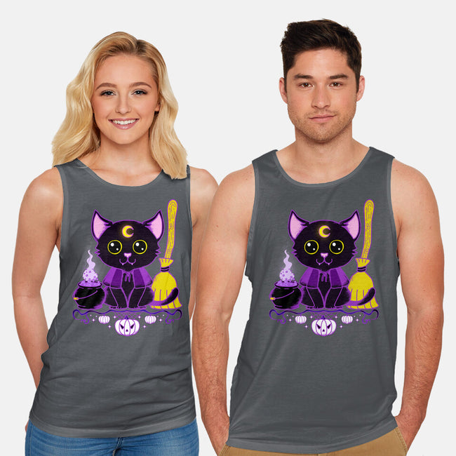 Purr Evil Evil Cat-Unisex-Basic-Tank-Nelelelen