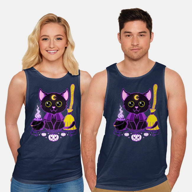 Purr Evil Evil Cat-Unisex-Basic-Tank-Nelelelen