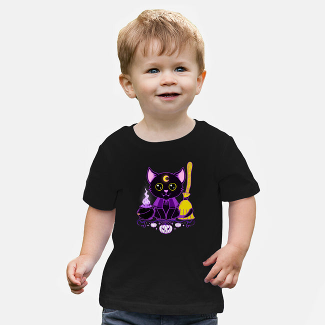 Purr Evil Evil Cat-Baby-Basic-Tee-Nelelelen