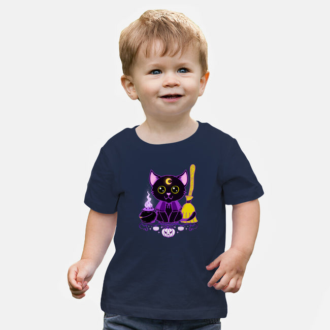 Purr Evil Evil Cat-Baby-Basic-Tee-Nelelelen