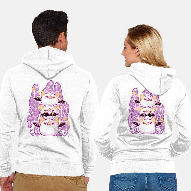 Cute Honduran White Bats-Unisex-Zip-Up-Sweatshirt-xMorfina