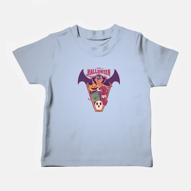 Ghost Party Halloween-Baby-Basic-Tee-MMNINESTD