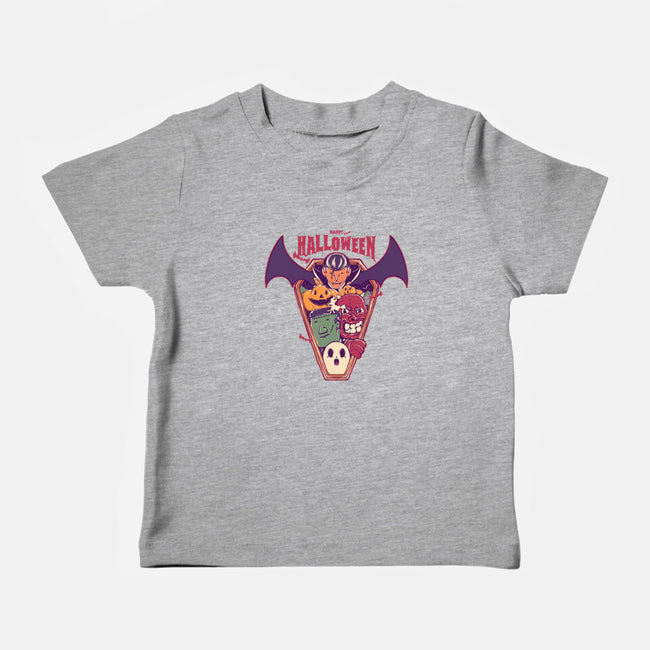 Ghost Party Halloween-Baby-Basic-Tee-MMNINESTD