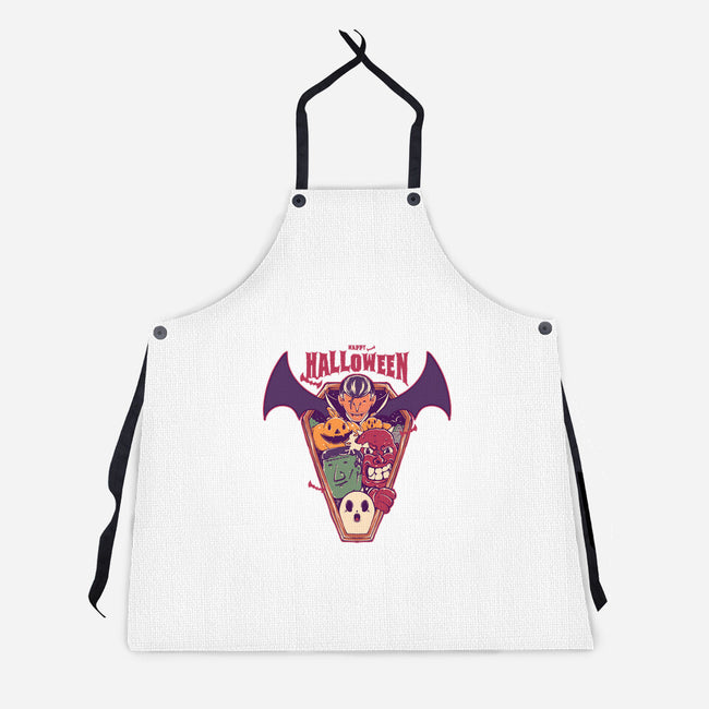 Ghost Party Halloween-Unisex-Kitchen-Apron-MMNINESTD