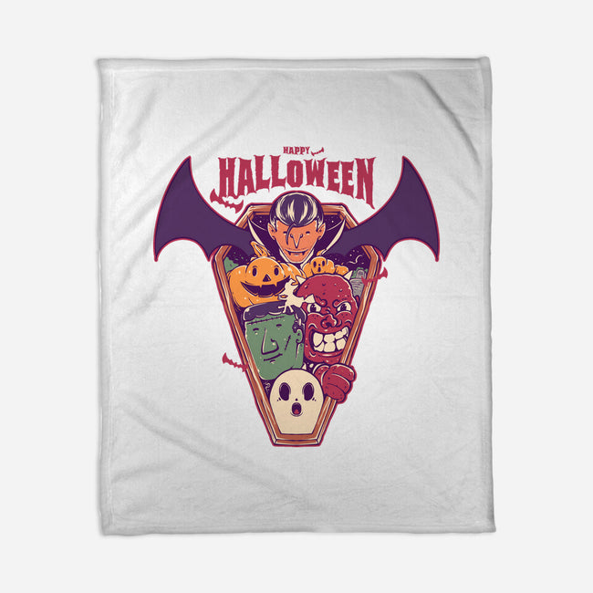 Ghost Party Halloween-None-Fleece-Blanket-MMNINESTD