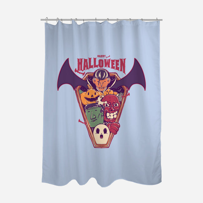 Ghost Party Halloween-None-Polyester-Shower Curtain-MMNINESTD