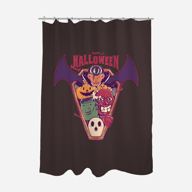 Ghost Party Halloween-None-Polyester-Shower Curtain-MMNINESTD