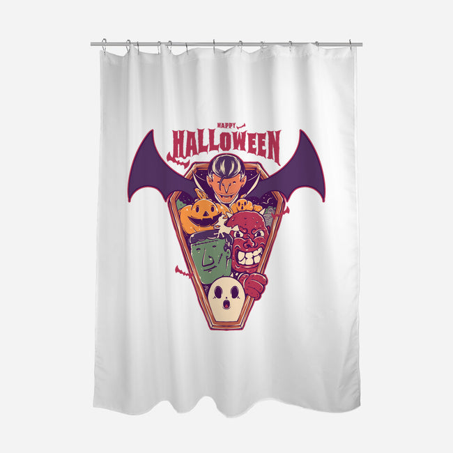 Ghost Party Halloween-None-Polyester-Shower Curtain-MMNINESTD